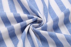 Men’s Cotton Hemp Long Sleeve Casual Beach Henley Shirt (Blue White Striped,XL)