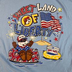 Buc-ee’s 4th Of July Sweet Land of Liberty Tee Patriotic TShirt Mens M Bucees