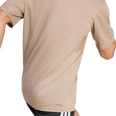 adidas Men’s Essentials Feel Ready Training T-Shirt – chalky brown / black – Lar