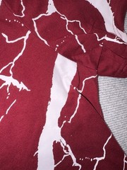 Coofandy Men’s Henley T-Shirt – Burgundy Lightning Graphic Size Large