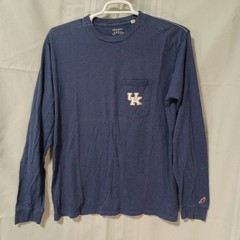 League Collegiate Wear Kentucky Wildcats Long Sleeve Pocket T-Shirt Navy Blue L