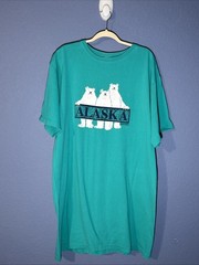 Vintage 90’s OSFA Galligaskins Juneau Alaska Sleepshirt RARE Oversize Polar Bear