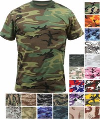 JANUARY SALE!!! Camo T-Shirt Tactical Tee Short Sleeve Military Army ROTHCO
