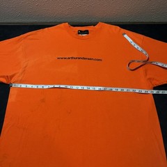 Vintage Arthur Andersen Enron Finance Shirt Mens 2XL Channel Orange 90s Banking