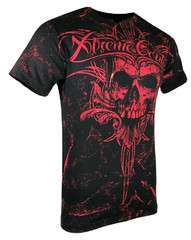 Xtreme Couture By Affliction Men’s T-Shirt VICTORY Skull Biker MMA Black S-5XL