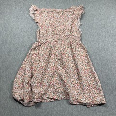 No Comment Dress Womens XL Floral Lace Trim V-Neck Flutter Sleeve Mini Skater