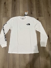 The North Face Long Sleeve Hit Graphic T-Shirt Mens Large TNF White/Black NWT