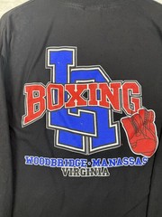 VTG XXL L.A. Boxing Long Sleeve Black Shirt Virginia Double Sided Y2K 2XL