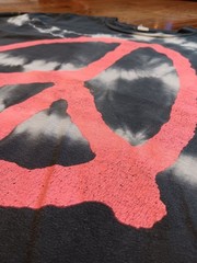 Vintage Tie Dye Peace Sign Grateful Dead Hippie Grunge Single Stitch T Shirt