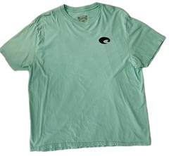 Costa Del Mar Men’s 2XL “Born On The Water” Graphic T-Shirt 100% Cotton Teal EUC