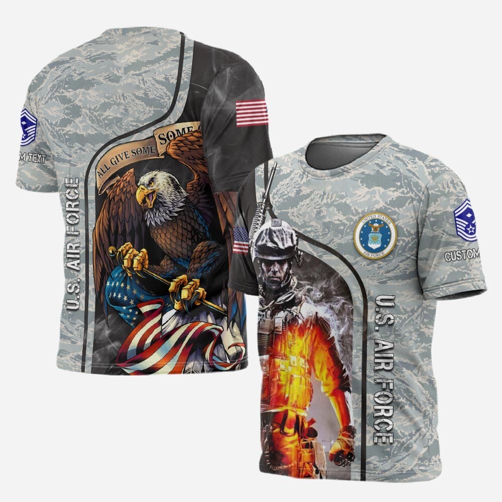 Customized U.S Air Force Veteran Military All Over Printed 3D shirt S-5XL