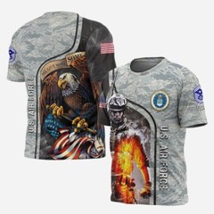 Customized U.S Air Force Veteran Military All Over Printed 3D shirt S-5XL