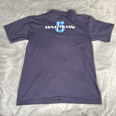 Vintage Babylon 5 Tv Show T Shirt Mens L Slim Fit Fashion Victim Purple 90s