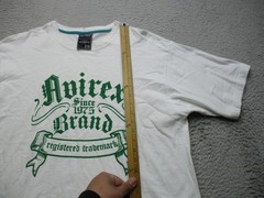 Avirex Shirt Mens XL White Avirex Brand Since 1975 Graphic Tee Crewneck Y2K