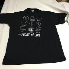 Vintage History Of Art Black T-Shirt Men’s XL Pollock Rothko Dali Warhol Van 90s