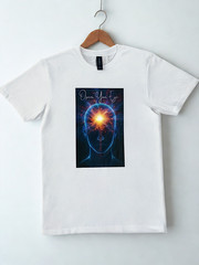DTF Custom Made – OPEN YOUR EYE Short Sleeve T-Shirt – Black & White SML