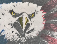 Vintage All Over Print Attacking American Bald Eagle Tee Shirt DELTA XL X large