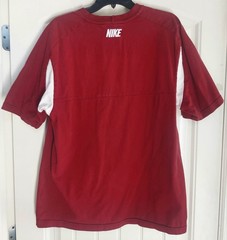 Vintage 90s Nike Embroidered Center Swoosh Rare T Shirt Size Large Burgundy Men