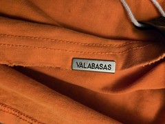 Valabasas Vintage Flame Yin Yang Orange Graphic Cotton Crew Tee L Double-Sided