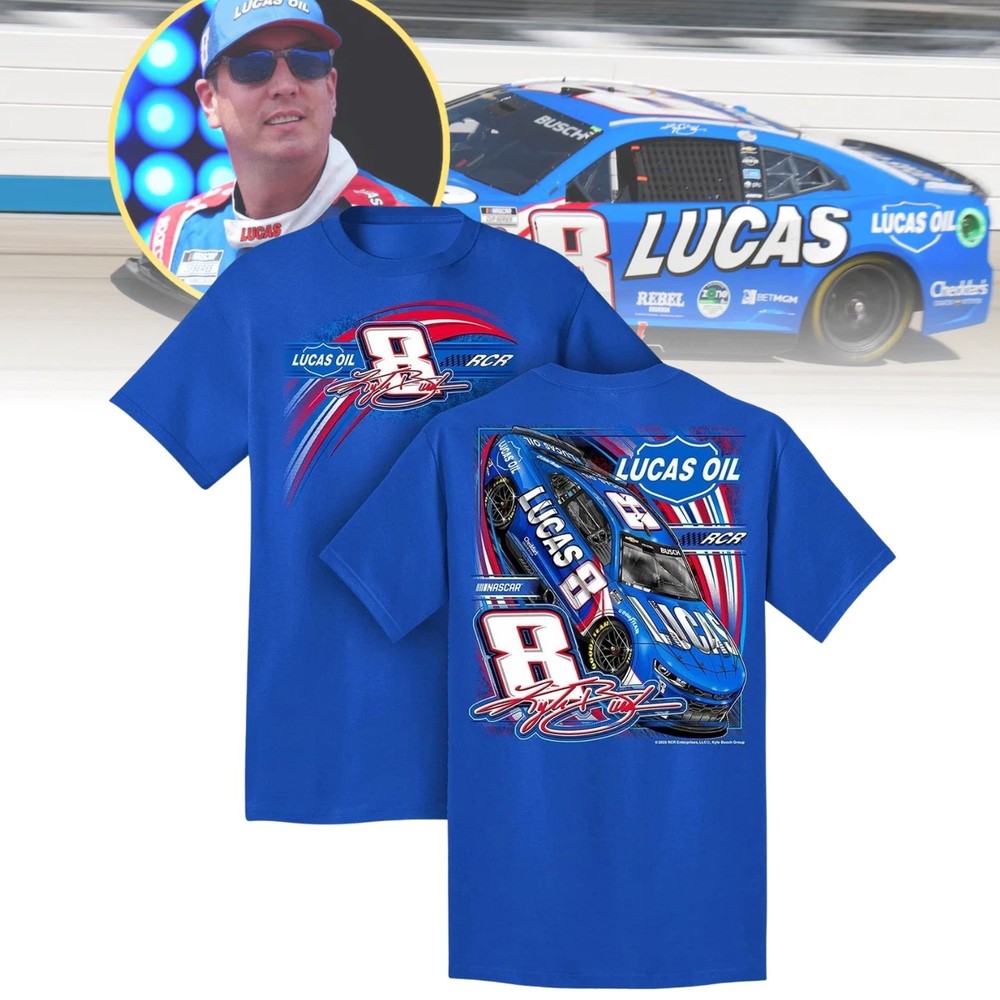 Kyle Busch Lucas Oil #8 Royal 2-Spot Racing Tribute T-Shirt