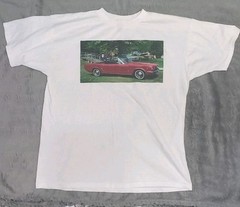 Vintage Ford Mustang Graphic T-shirt Red Convertible 1965 Car Show Mens XL