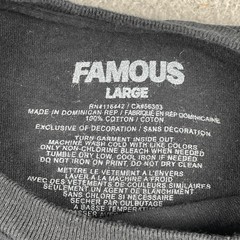 Famous Brand Jet L Black Shirt 100% Cotton Knit Classic Boxy Fit Classic Logo