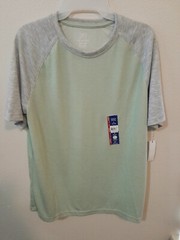 Mens George Size Medium Raglan Tee Short Sleeve Tee Shirt Color green NWT
