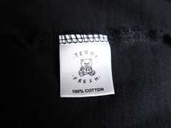 Teddy Fresh T-Shirt Men’s Small Black Embroidered Bear Logo Streetwear Crewneck