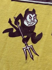 Arizona State University Sun Devils T-Shirt Vintage 80s Thin 50/50 Single Stitch