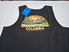 Columbia Men’s Outdoor Graphic Tank Top Black Sleeveless Sports Athletic Gym