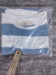 Zecmos Shirt Men’s Medium Blue Striped Short Sleeve Tee NWOT
