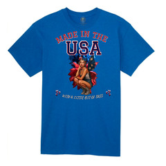 Made In The USA With A Little Bit Of Sass Fairy Wings Patriotic Shirt S-3XL
