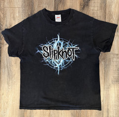 Vintage Tennessee River Men’s L Black Slipknot Graphic Print Double-Sided Tee