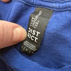 Raising Cane’s Crew Employee T-Shirt Blue XL District 100% Cotton EUC