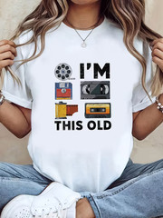 Plus Size – Plus Size – Retro Tech Nostalgia I Am THIS OLD Floppy Disk And Casse