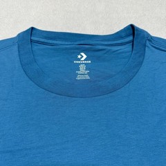CONVERSE Men’s T-Shirt Standard Fit Blue Graphic Tee Short Sleeves MEDIUM NWT