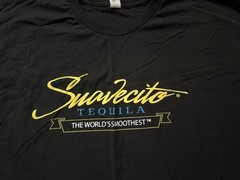 Suavecito Tequila Very Smooth Adult 2XL Black Novelty Logo T-Shirt by Gildan