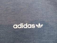 Adidas Shirt Mens Adult Small Blue Logo Crew Casual Outdoors Athletic