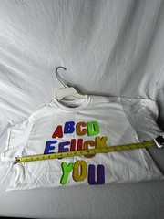 Spencer’s Alphabet F-You White T-shirt Mens Size Medium