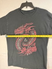 Dungeons & Dragons D&D Black T-Shirt Large Red dragon Fantasy Magic Gaming