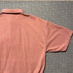 Vintage 80s 90s Envoy Mens Polo Shirt Pink Mauve Banded Hem Short Sleeve Retro M