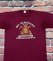 Vintage Volunteer Fire Dept 80s T Shirt Men’s Large Mount Pleasant PA Faded-Worn