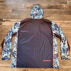 Kastking Fishing UPF Hooded Long Sleeve Fishing Shirt Mens 3XL Blue Mask Sun
