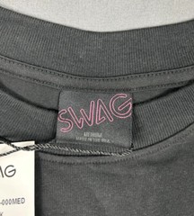 Swag Golf Tee T-Shirt Franklin Lockup Graphic Print Medium Black 100% Cotton $98
