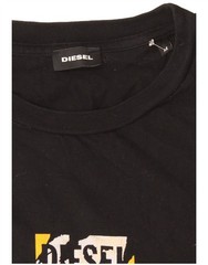Diesel Mens Graphic T-Shirt Top Medium Black BR14