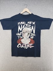 Yung Rich Nation YRN T-Shirt Medium Blue Migos Rap Hip Hop Graphic Tee