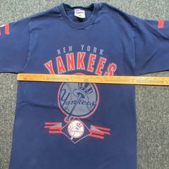Pro Player New York Yankees TShirt Sz L Mens Navy 90s Vintage 1998 MLB Baseball