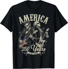 George Washington Lincoln Playing Guitar Abe Lincoln 250th T-Shirt