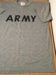 New Mens “Navy” Gray T-shirt Physical Fitness Uniform Stretchy Size Medium