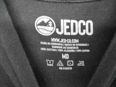 Jedco Black Graphic Trendy Adventure Unisex TShirt Size Medium